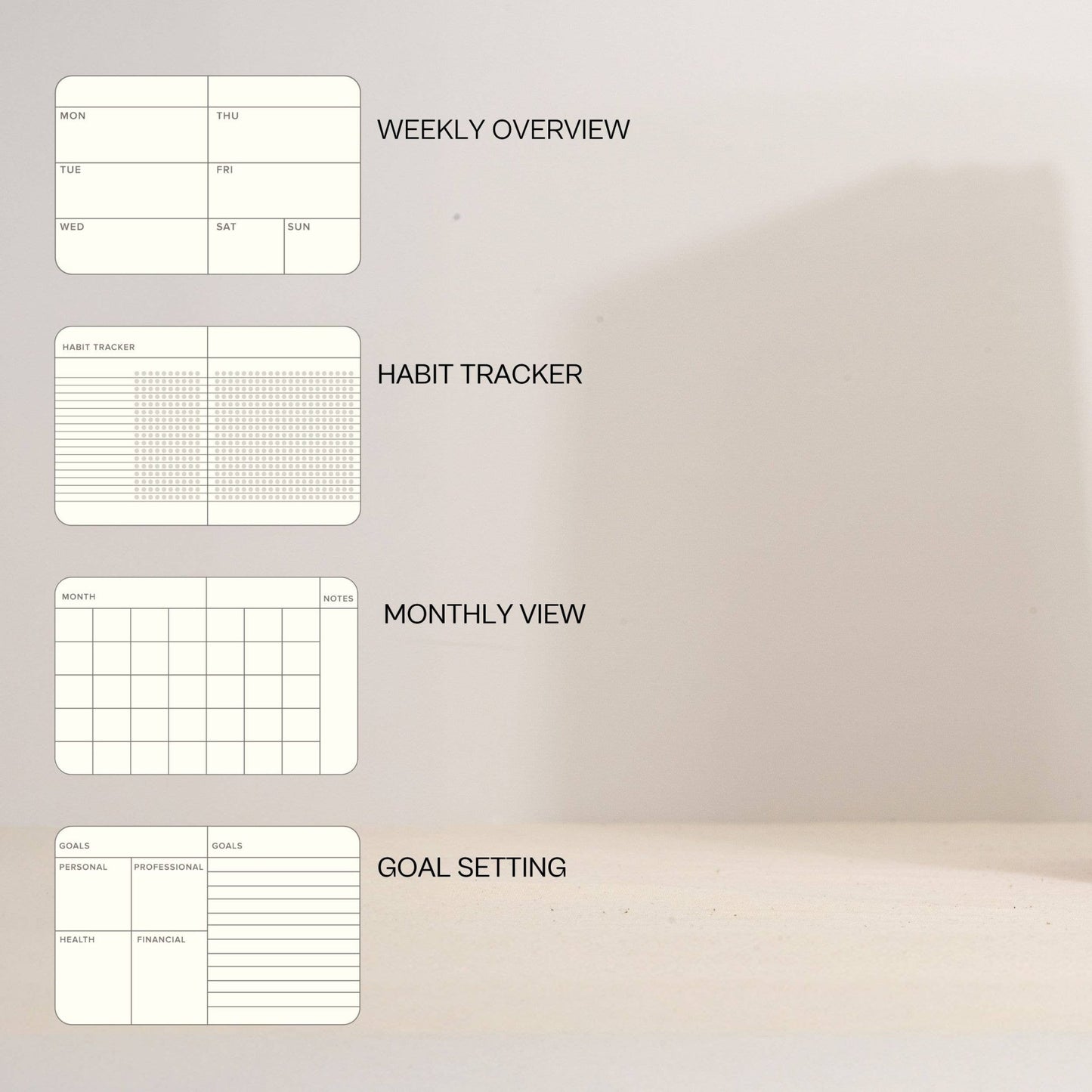 Weekly Planner Undated - Hardcover (Full Year) - Dear John