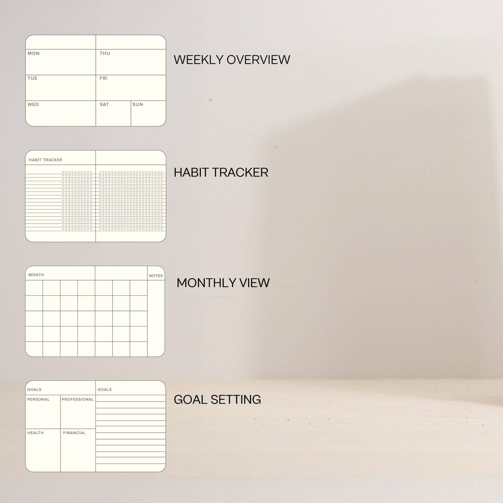 Weekly Planner Undated - Hardcover (Full Year) - Dear John