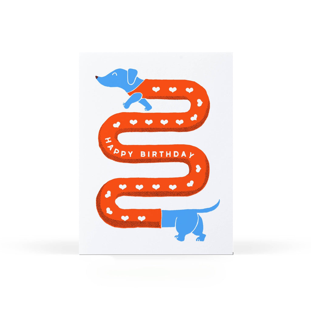 Wiener Dog Birthday Greeting Card - Dear John