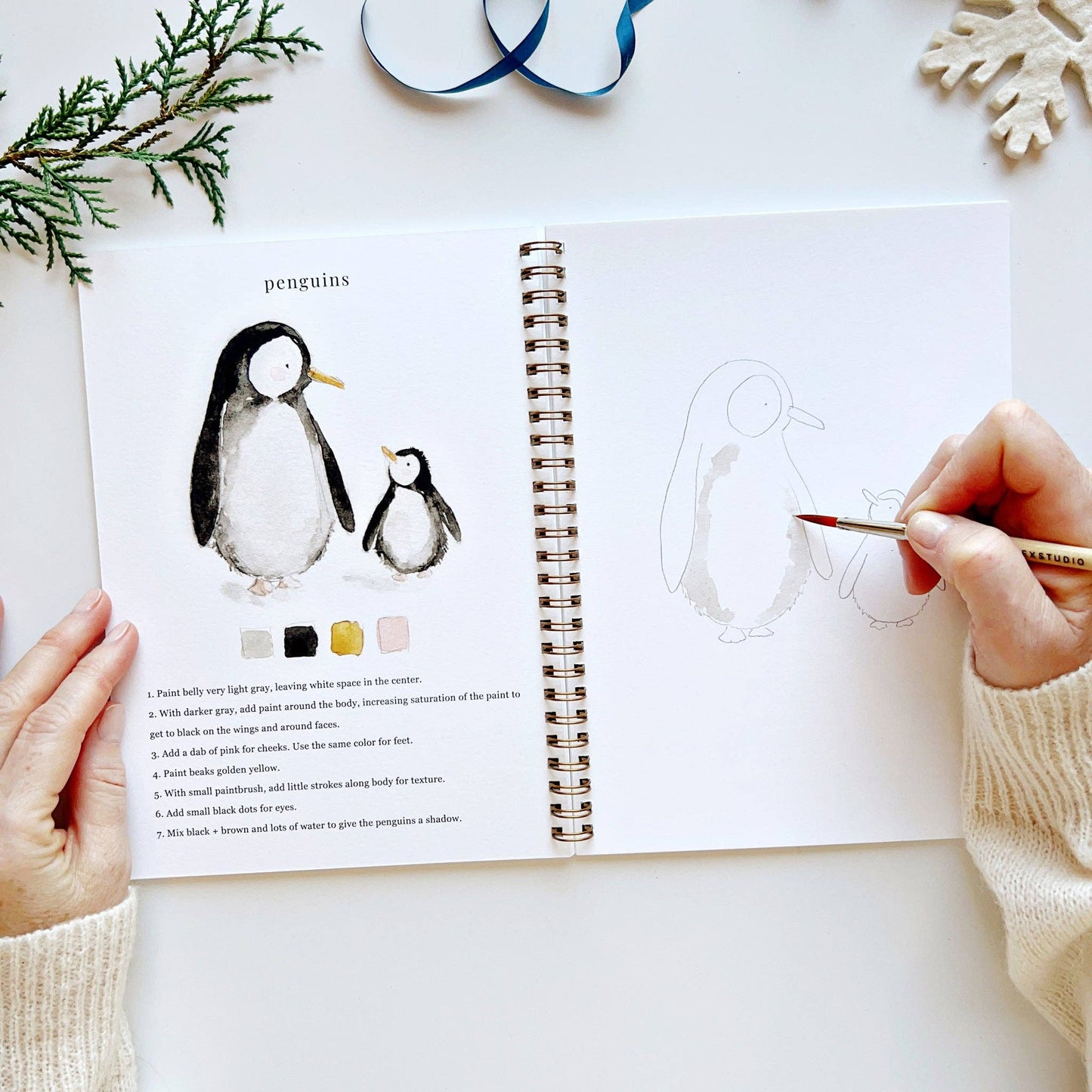 Winter watercolor workbook - Dear John