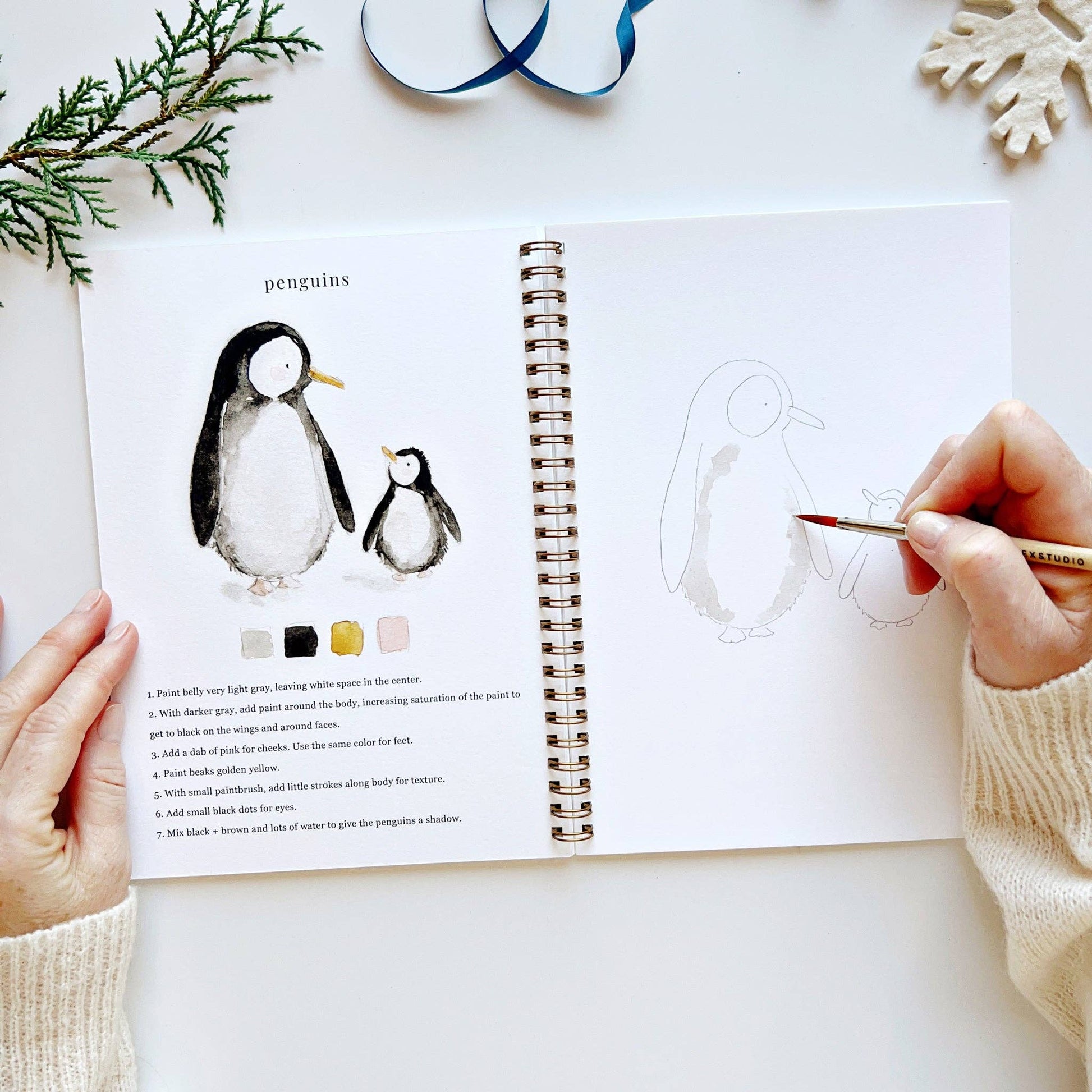 Winter watercolor workbook - Dear John