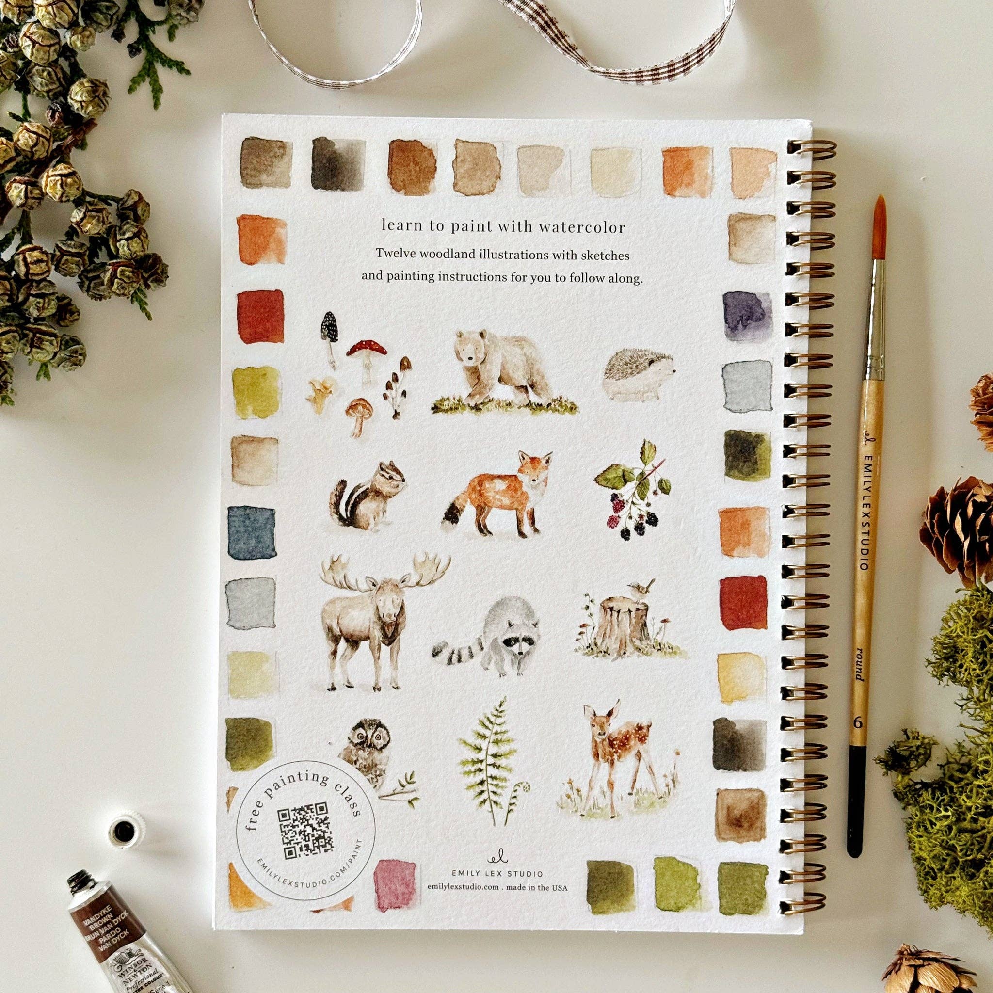 Woodland watercolor workbook - Dear John