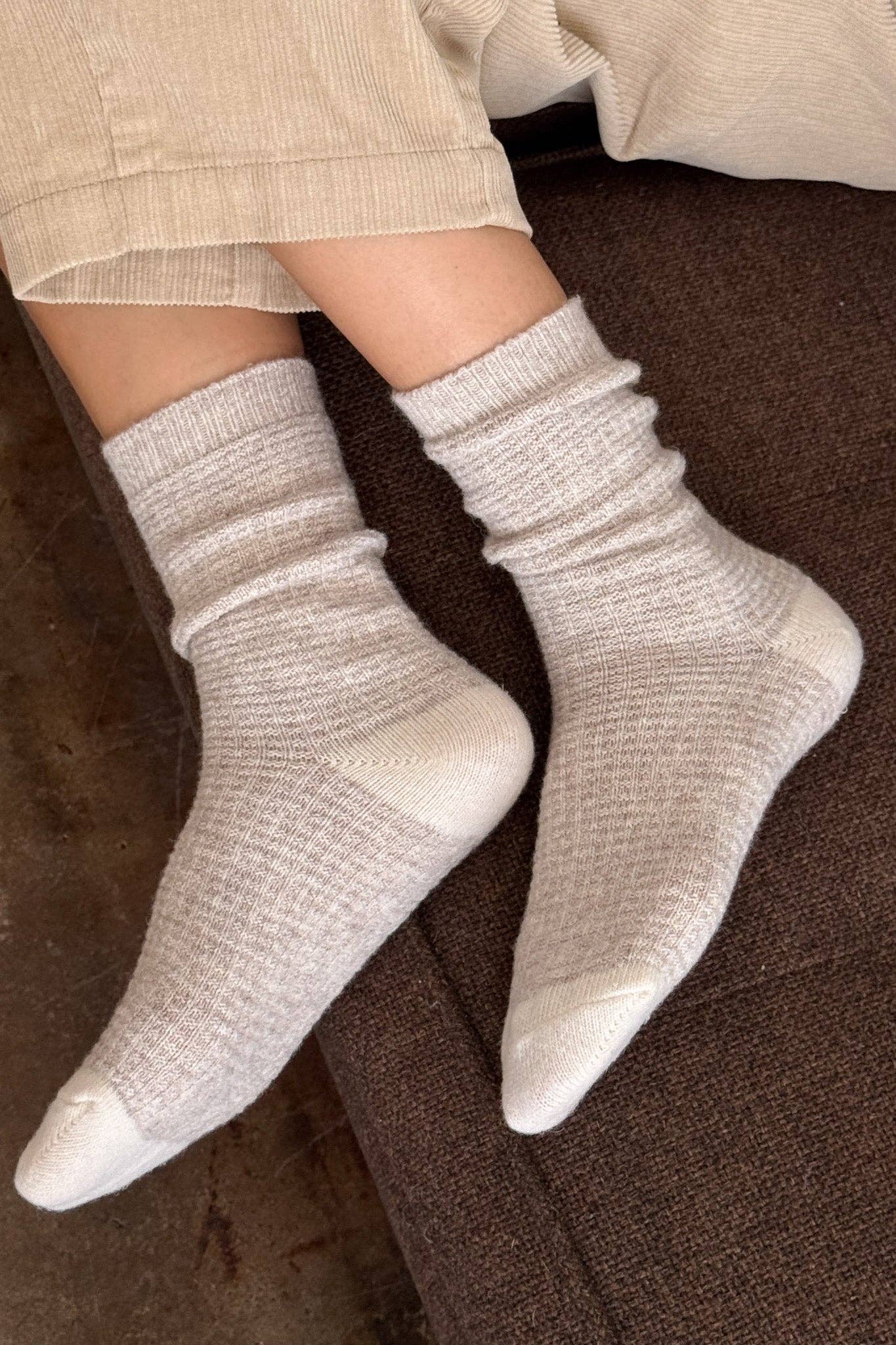 Wool Waffled Socks - Dear John