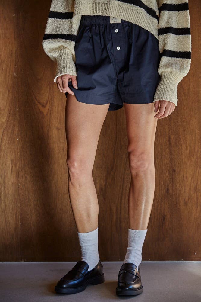 Woven Cotton Wide Leg Shorts - Dear John