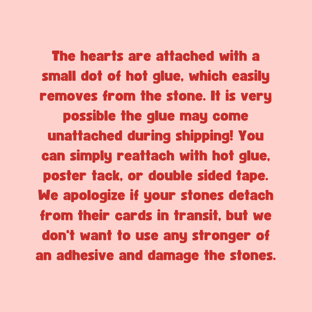 "You're a Gem!" HEART Mini Crystal Greeting Card - Crystals & Stones - Dear John