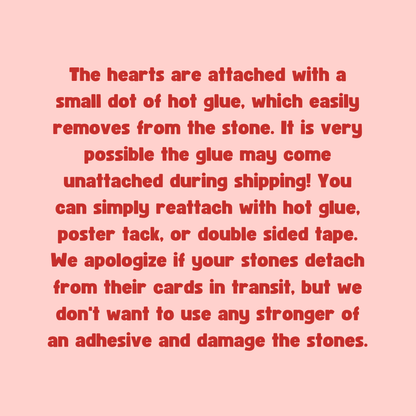 "You're a Gem!" HEART Mini Crystal Greeting Card - Crystals & Stones - Dear John