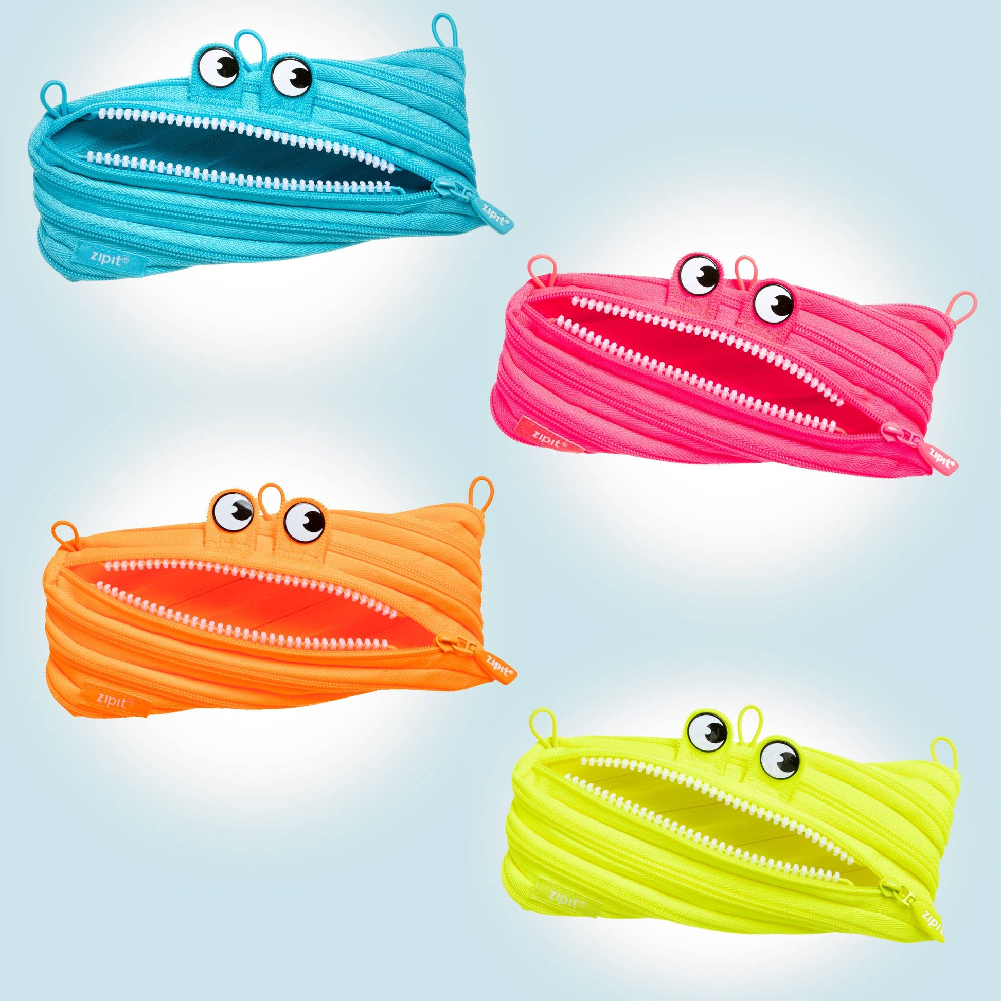 ZIPIT - ZIPIT Neon Monster Pouches, 12 Pack - Dear John